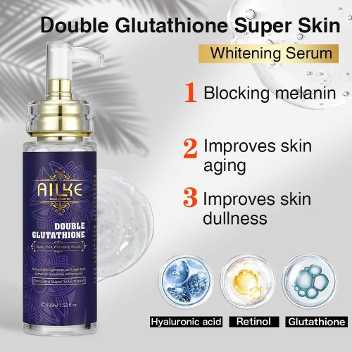 AILKE Lightening Lotion, With Double Glutathione, Hydration, Brightens, Increases Skin Radiance, Dark Spot Corrector Body Cream AILKE Lightening Lotion, With Double Glutathione, Hydration, Brightens, Increases Skin Radiance, Dark Spot Corrector Body Cream