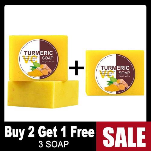 AILKE Turmeric Skin Care, Brightening, Anti Spot, Cleansing, Reduce Acne, With Body Scrub, Lotion, Face Cream, Soap, Toner