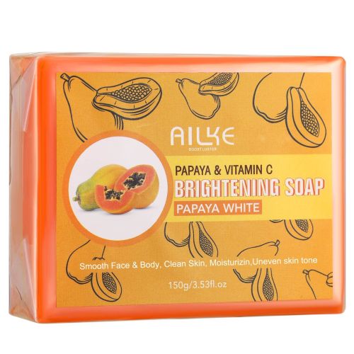 AILKE Papaya Handmade Cleaning Soap, Smooth,Soften Skin,Oil Control,Women's Daily Bathing, Moisturizing And Brightening Bar