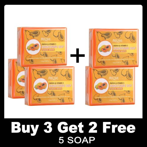 AILKE Papaya Handmade Cleaning Soap, Smooth,Soften Skin,Oil Control,Women's Daily Bathing, Moisturizing And Brightening Bar