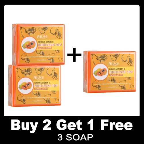 AILKE Papaya Handmade Cleaning Soap, Smooth,Soften Skin,Oil Control,Women's Daily Bathing, Moisturizing And Brightening Bar